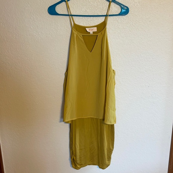Mustard Yellow Sleeveless Bodycon Dress - Picture 1 of 7